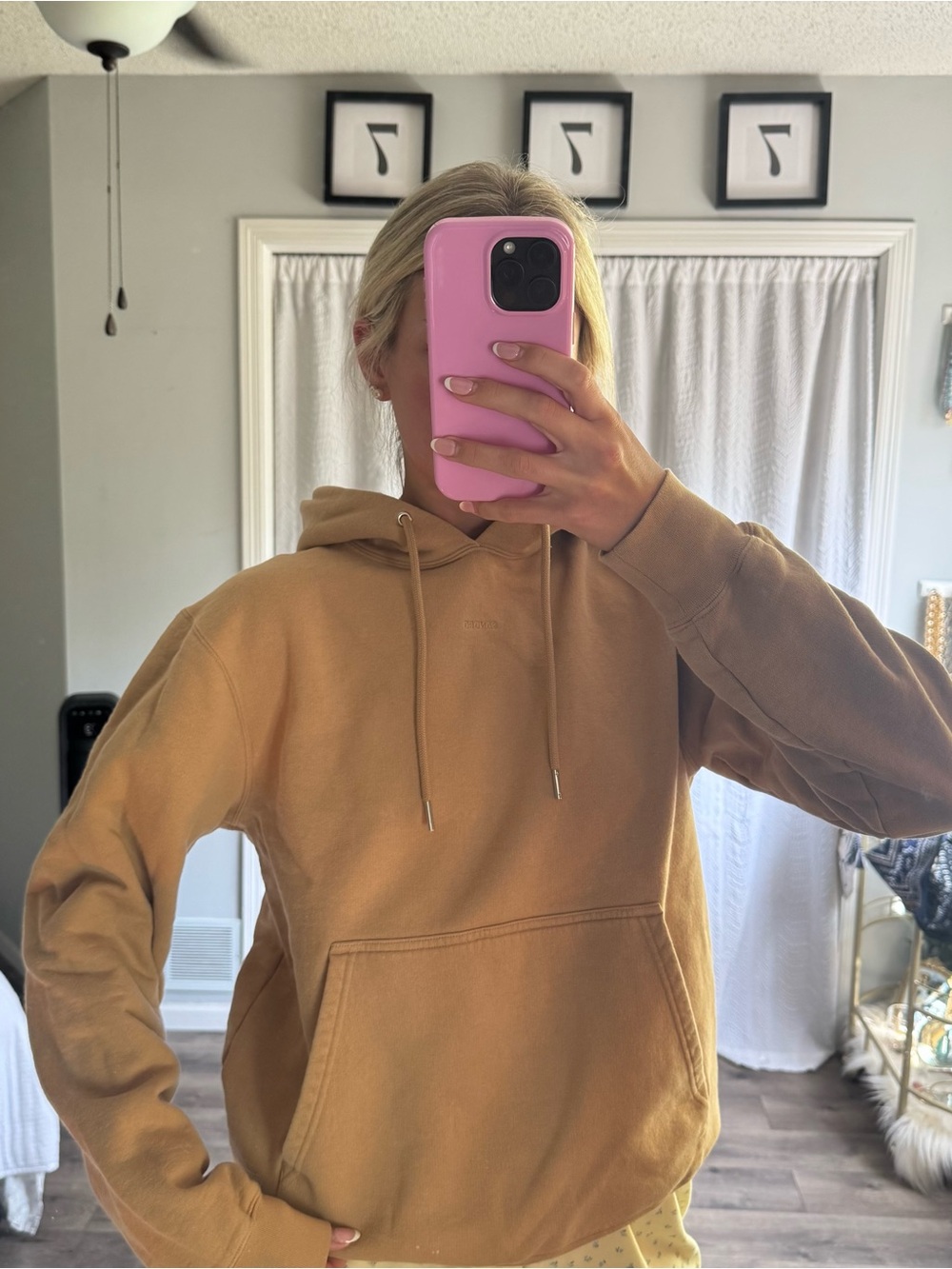 Sandro Camel Brown logo Hoodie